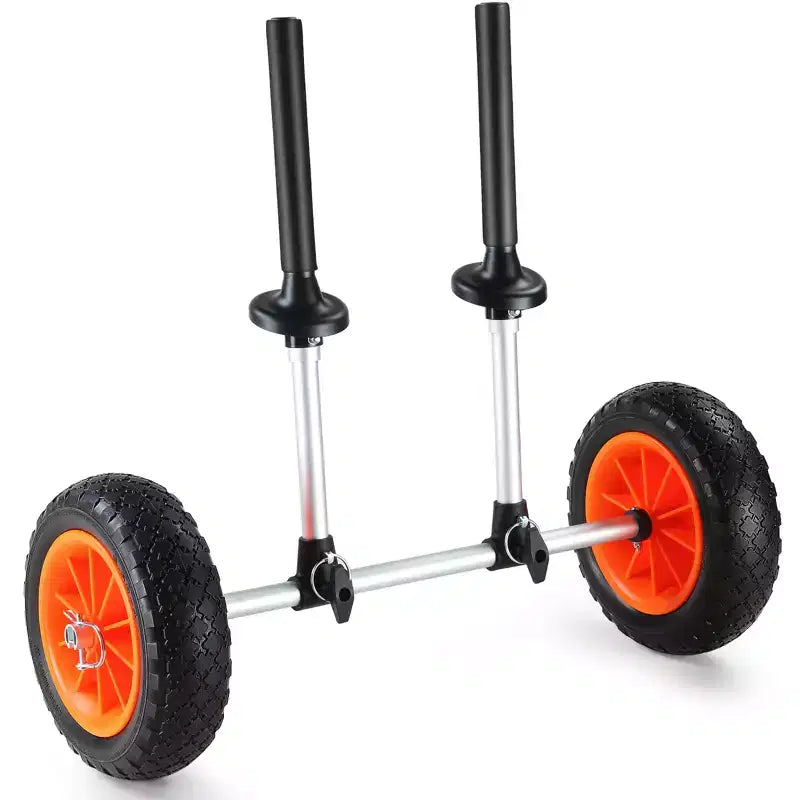 VEVOR Heavy Duty Kayak Cart, 280lbs Load Capacity, Detachable Canoe Trolley Cart with 10'' Solid Tires, Adjustable Width & Top Foam Protection
