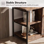 Meuble TV de ferme pour téléviseurs de 65/75 pouces, meuble de divertissement avec armoire de rangement et portes en maille, table de console média TV industrielle