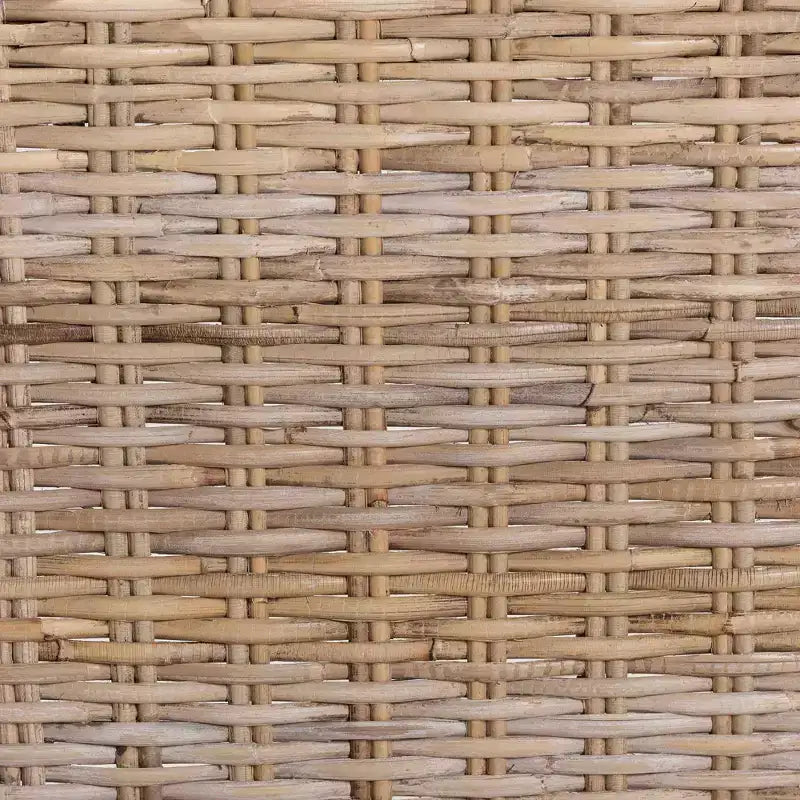 Tabouret de bar en rotin et bois d'acajou gris/taupe rustique