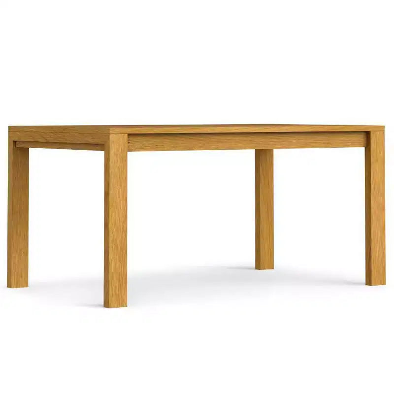WyndenHall Saige Rectangle Dining Table Oak Veneer: Solid Wood, Seats 6, Straight Legs