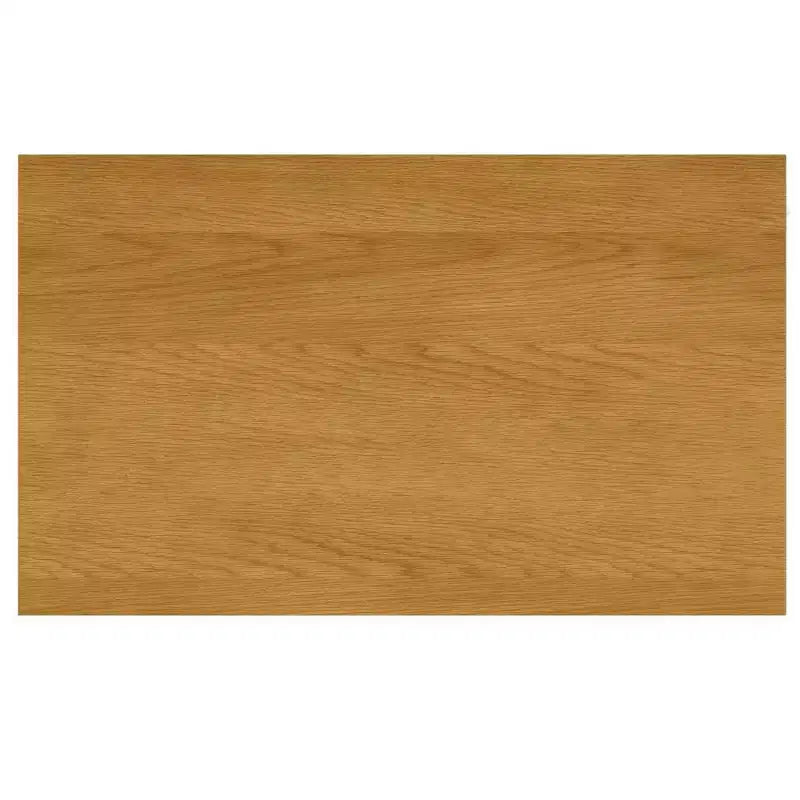 Table de salle à manger rectangulaire en placage de chêne : bois massif, 6 places, pieds droits