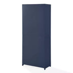Armoire de rangement de cuisine de 170 cm de haut (bleu marine) : Design traditionnel de ferme, placage bois, cadre en MDF, 3 étagères réglables