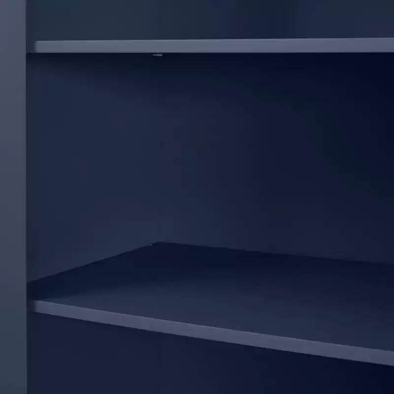Armoire de rangement de cuisine de 170 cm de haut (bleu marine) : Design traditionnel de ferme, placage bois, cadre en MDF, 3 étagères réglables