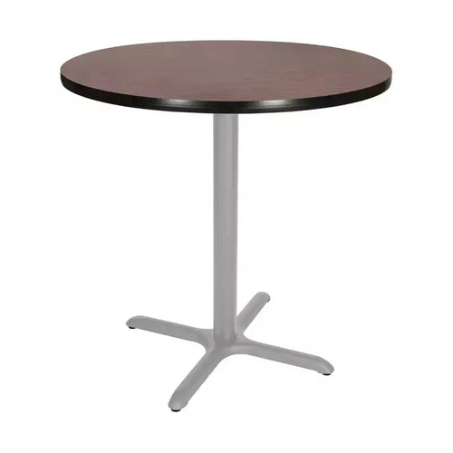 Table à manger 36" avec base en X Gris/Acajou