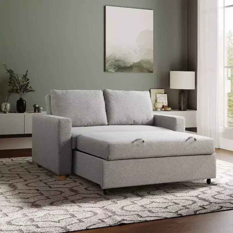 Canapé Convertible Gris ClairTissé