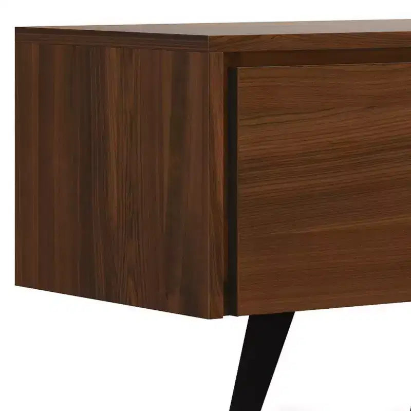 Meuble TV 72" pour téléviseurs jusqu'à 80" Console multimédia Noyer avec étagères fixes et ouvertes
