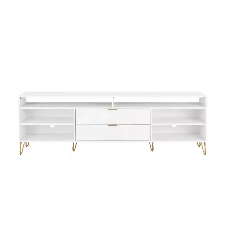 Manhattan Comfort 85" Dumbo TV Stand for TVs up to 80" White