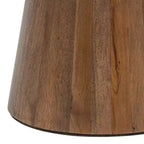 Table d'appoint ronde en bois de 40 cm, noyer : Fabrication artisanale, Manguier, Aucun assemblage requis
