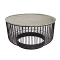 Olivia & May Metal Geometric Open Frame Wire Coffee Table