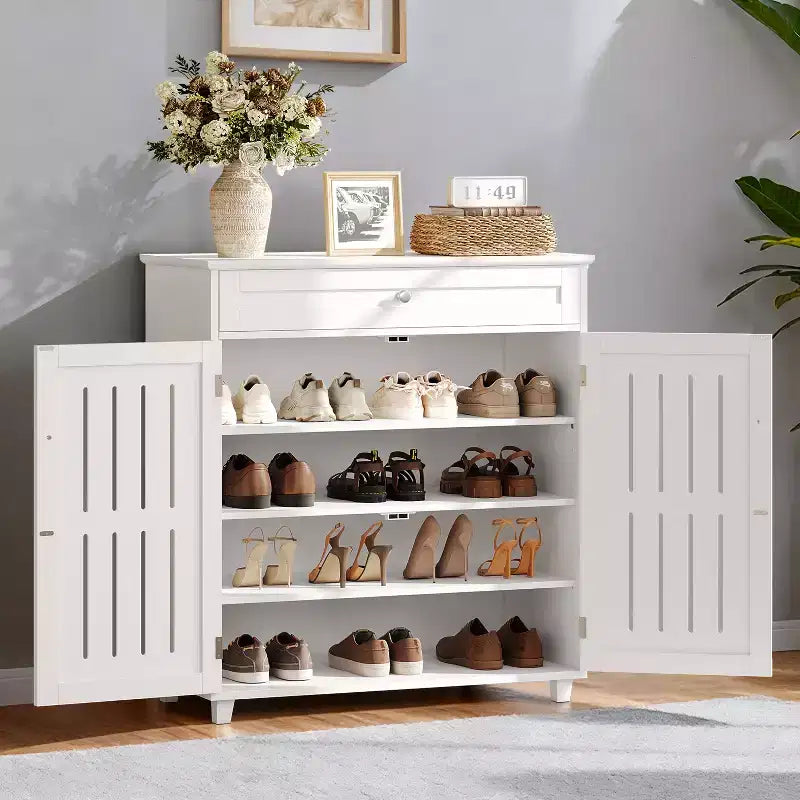 Meuble de rangement à chaussures en bois à 4 niveaux