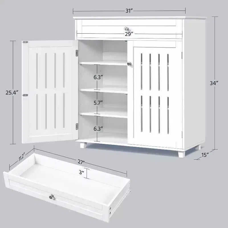 Meuble de rangement à chaussures en bois à 4 niveaux