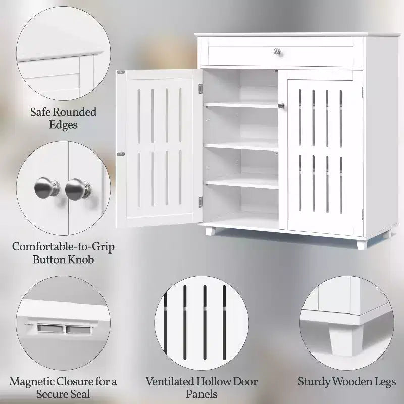 Meuble de rangement à chaussures en bois à 4 niveaux