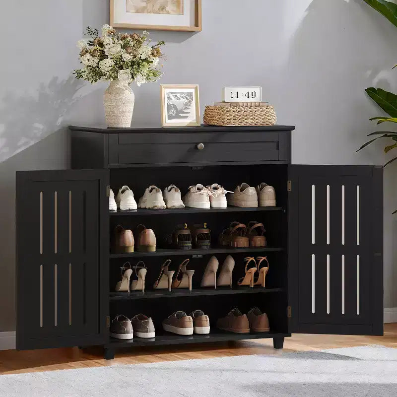 Meuble de rangement à chaussures en bois à 4 niveaux