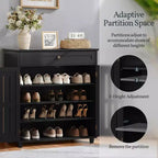 Meuble de rangement à chaussures en bois à 4 niveaux