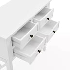 Console en bois de 32 po avec 4 tiroirs
