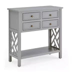 Console en bois de 32 po avec 4 tiroirs