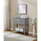 Console en bois de 32 po avec 4 tiroirs