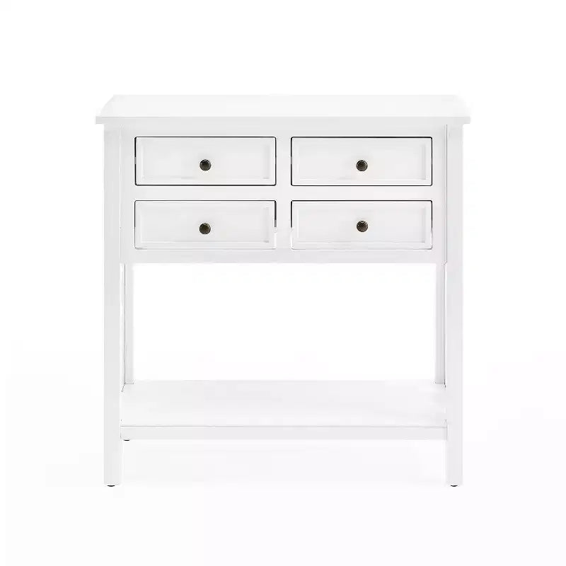 Console en bois de 32 po avec 4 tiroirs