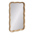 Kate and Laurel Hatherleigh Scalloped MDF Scallop Mirror, 24x38, Gold