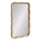 Kate and Laurel Hatherleigh Scalloped MDF Scallop Mirror, 24x38, Gold