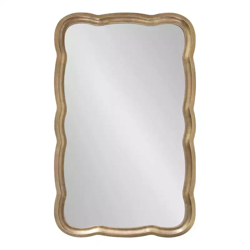 Miroir festonné en MDF, 24x38, doré