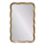 Miroir festonné en MDF, 24x38, doré