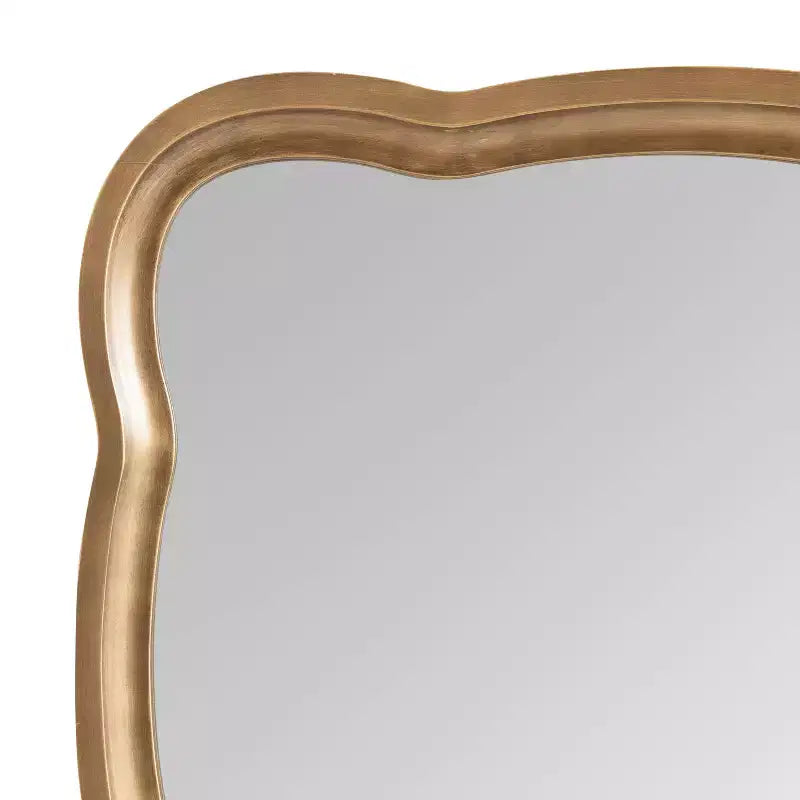 Miroir festonné en MDF, 24x38, doré