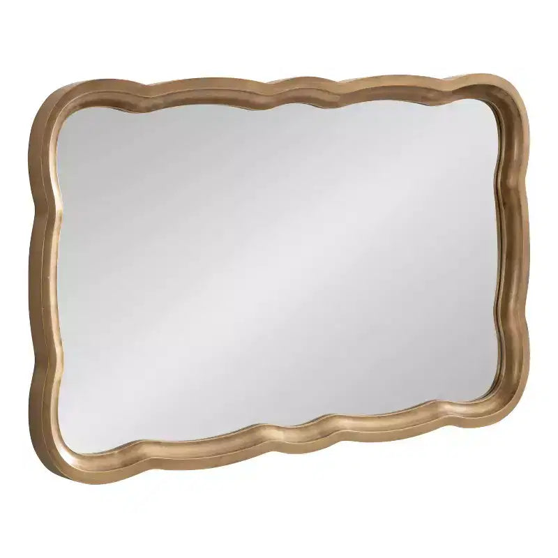 Miroir festonné en MDF, 24x38, doré