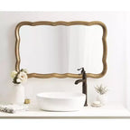 Miroir festonné en MDF, 24x38, doré