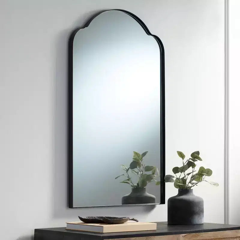 Miroir mural cintré 22 x 36 en bronze huilé
