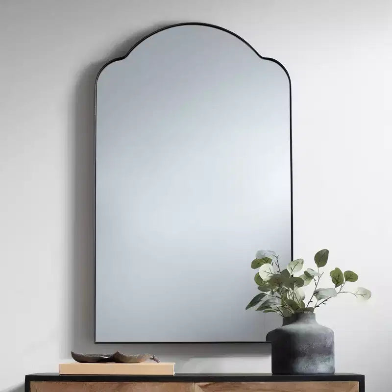Miroir mural cintré 22 x 36 en bronze huilé