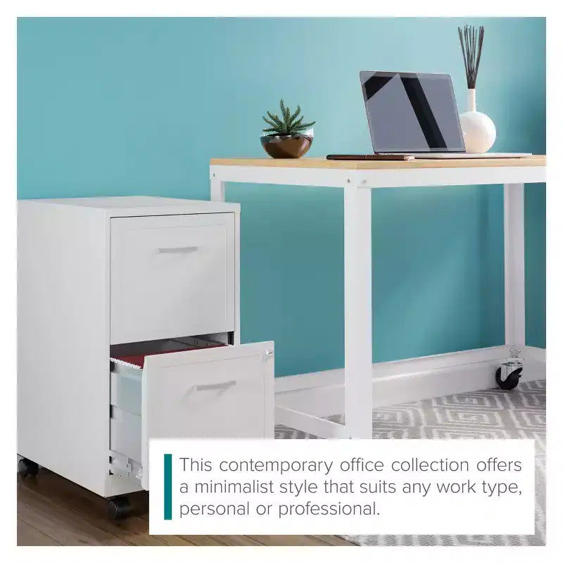 Bureau mobile en métal de 122 cm de large pour bureau à domicile avec plateau en érable