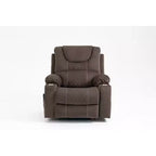 Fauteuil releveur électrique en cuir synthétique/velours, fauteuil relax inclinable électrique pour personnes âgées