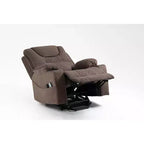 Fauteuil releveur électrique en cuir synthétique/velours, fauteuil relax inclinable électrique pour personnes âgées