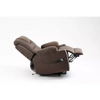 Fauteuil releveur électrique en cuir synthétique/velours, fauteuil relax inclinable électrique pour personnes âgées