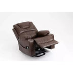 Fauteuil releveur électrique en cuir synthétique/velours, fauteuil relax inclinable électrique pour personnes âgées