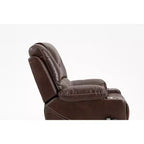 Fauteuil releveur électrique en cuir synthétique/velours, fauteuil relax inclinable électrique pour personnes âgées