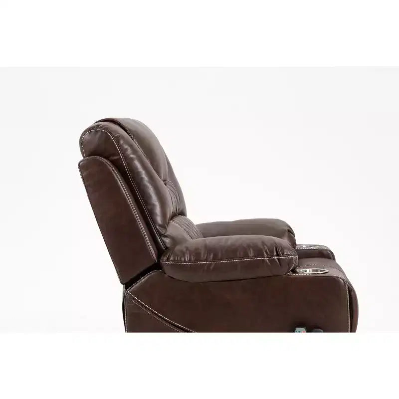 Fauteuil releveur électrique en cuir synthétique/velours, fauteuil relax inclinable électrique pour personnes âgées