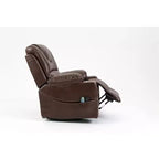 Fauteuil releveur électrique en cuir synthétique/velours, fauteuil relax inclinable électrique pour personnes âgées