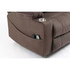 Fauteuil releveur électrique en cuir synthétique/velours, fauteuil relax inclinable électrique pour personnes âgées