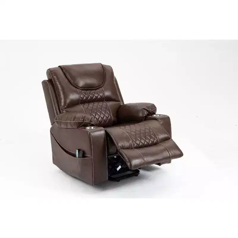 Leisure PU Leather/Velvet Electric Lift Chair, Relaxation Sofa Chair Electric Recliner for the Elderly - ModernLuxe