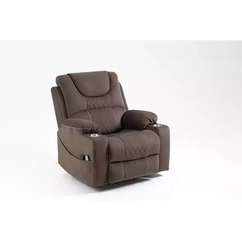 Fauteuil releveur électrique en cuir synthétique/velours, fauteuil relax inclinable électrique pour personnes âgées