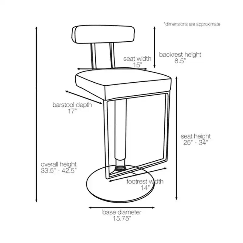 Tabouret de bar contemporain réglable