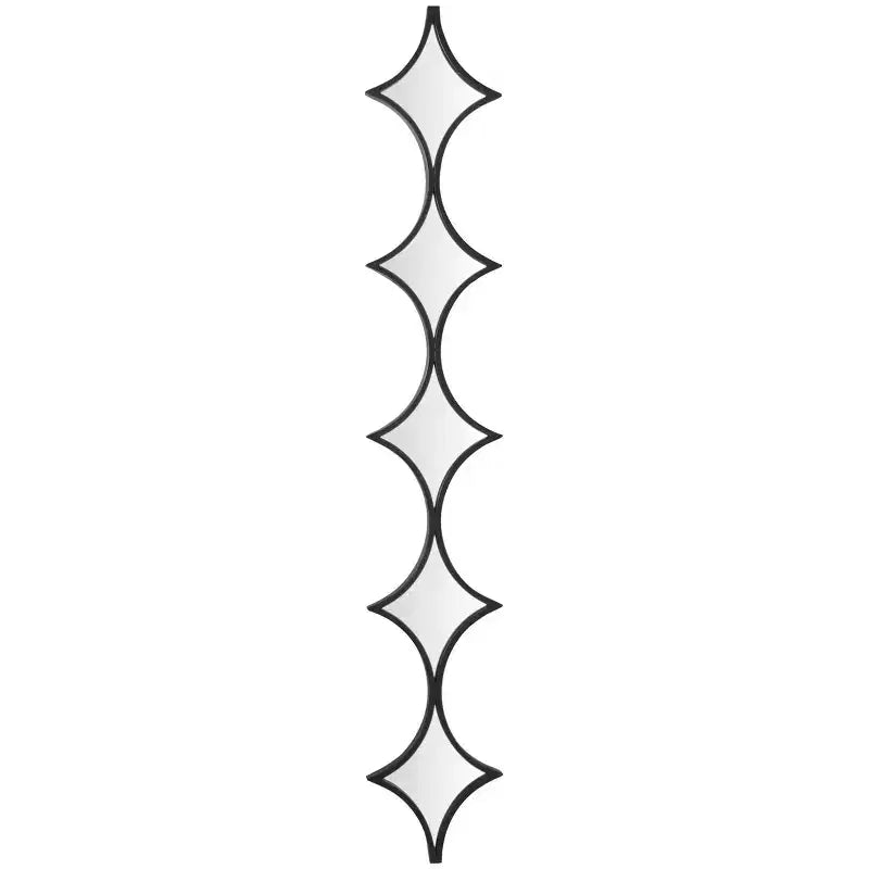 Contemporary Metal Geometric Wall Mirror with Diamond Pattern - Olivia & May