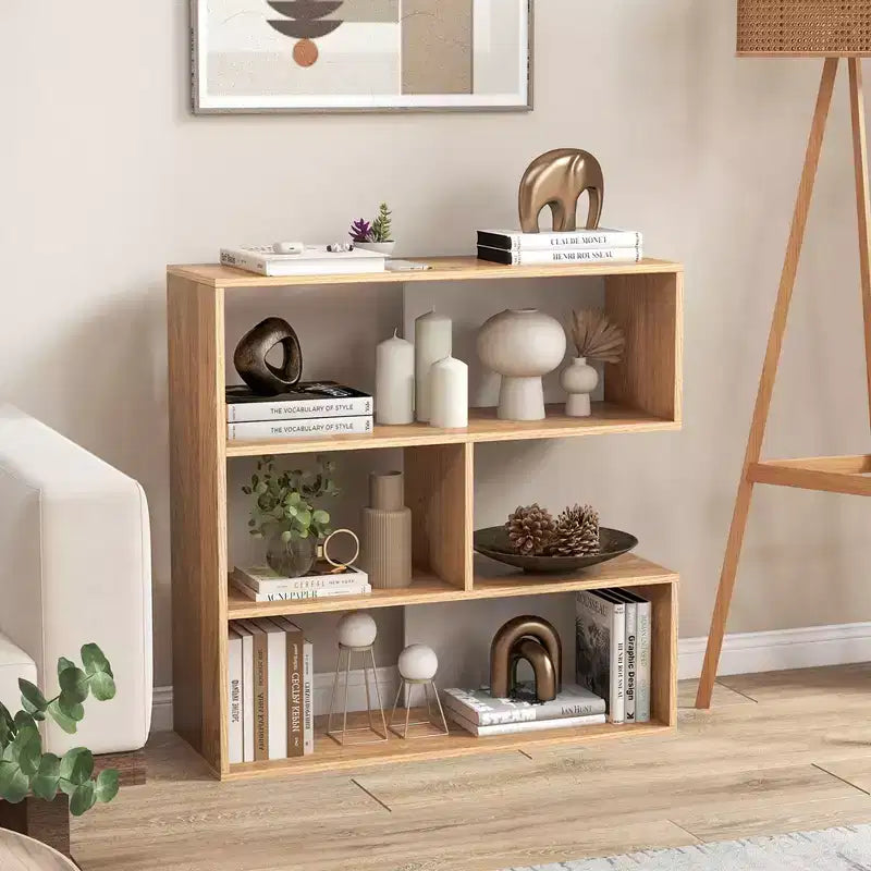 Étagère 3 niveaux concave/convexe, organisateur de pièce avec dispositif anti-basculement, autoportante
