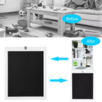Table murale rabattable convertible en bureau avec tableau noir/ardoise Noir/Marron/Blanc/Gris