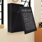 Table murale rabattable convertible en bureau avec tableau noir/ardoise Noir/Marron/Blanc/Gris
