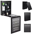 Costway Wall Mounted Table Fold Out Convertible Desk with A Blackboard/Chalkboard Black\Brown\White\Grey
