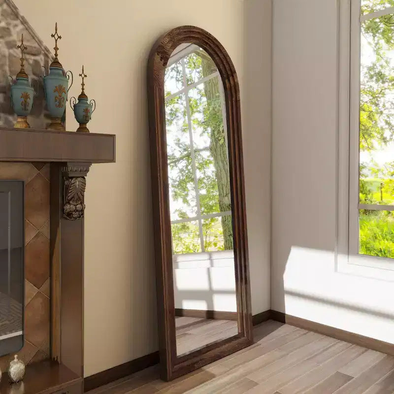 Miroirs pleine longueur rectangulaires avec dessus arrondi