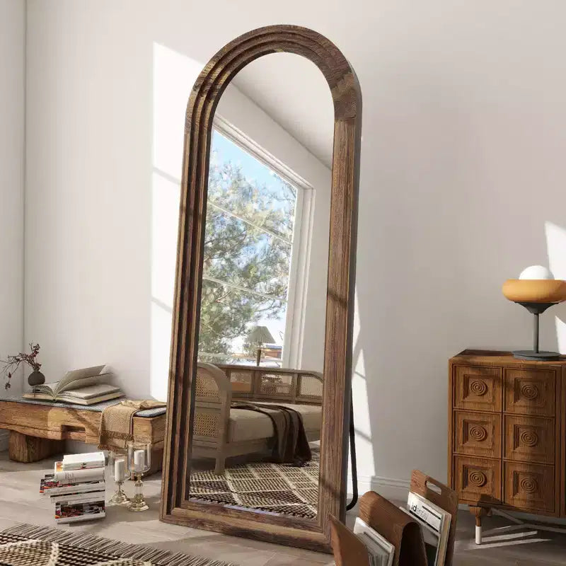 BEAUTYPEAK Rectangle With Rounded Top Full Length Mirrors